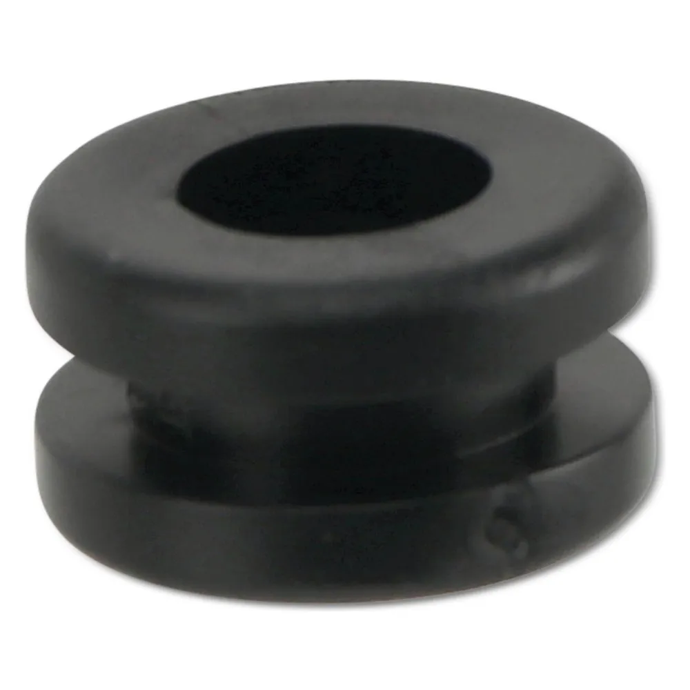 KSS Kabeldurchführungstülle PVC weich, schwarz, Plattenstärke 3, Loch-Ø 7,8, offen, 1 Stück