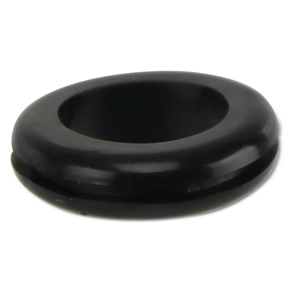 KSS Kabeldurchführungstülle PVC weich, schwarz, Plattenstärke 1,7, Loch-Ø 15,5, offen, 1 Stück