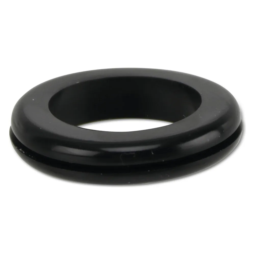 KSS Kabeldurchführungstülle PVC weich, schwarz, Plattenstärke 1,5, Loch-Ø 25, offen, 1 Stück