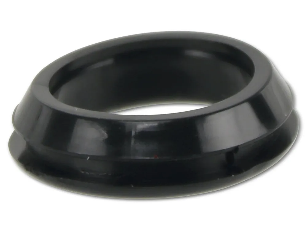 KSS Kabeldurchführungstülle PVC weich, schwarz, Plattenstärke 2,4, offen, 1 Stück