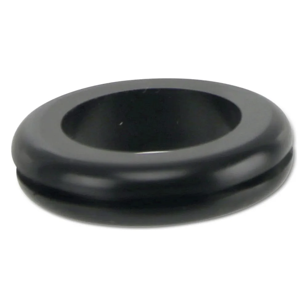 KSS Kabeldurchführungstülle PVC weich, schwarz, Plattenstärke 1,5, Loch-Ø 18,9, offen, 1 Stück