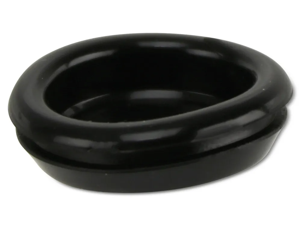 KSS Kabeldurchführungstülle PVC weich, schwarz, Plattenstärke 2,4, geschlossen, 1 Stück