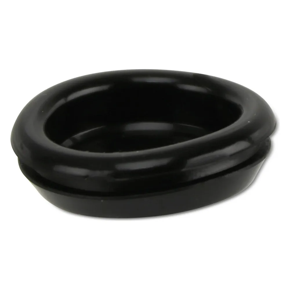 KSS Kabeldurchführungstülle PVC weich, schwarz, Plattenstärke 2,4, geschlossen, 1 Stück