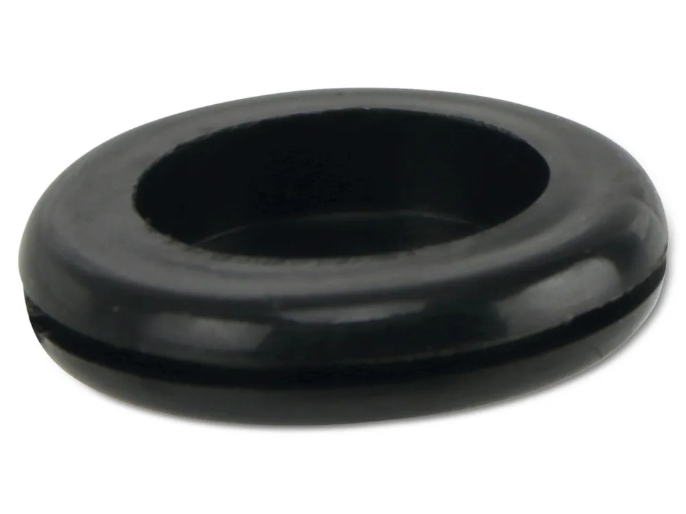 KSS Kabeldurchführungstülle PVC weich, schwarz, Plattenstärke 1,5, LochØ 18,9, geschlossen, 1 Stück