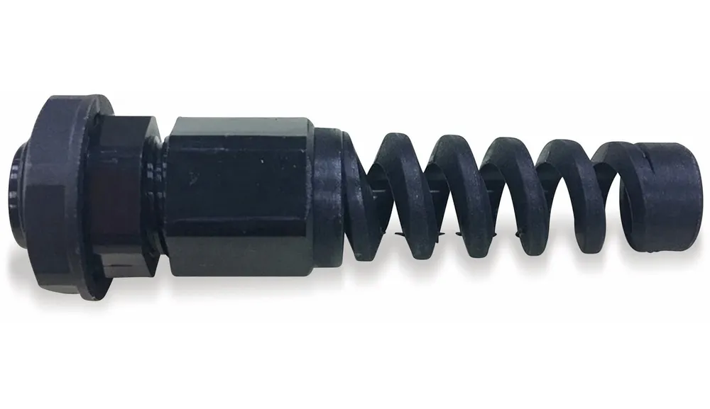 KSS Kabelverschraubung, PG-9, schwarz, 4 bis 8, mit Knickschutz