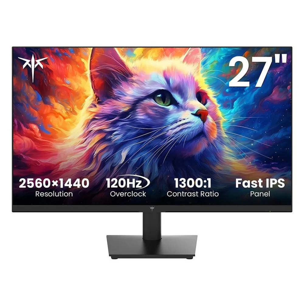 KTC H27T27 LED-Monitor (68,58 cm/27 ", 2560 × 1440 px, 120 Hz, FAST IPS, 2K QHD, Fast IPS, 99 % sRGB, HDR, FreeSync- und G-Sync-kompatibel)