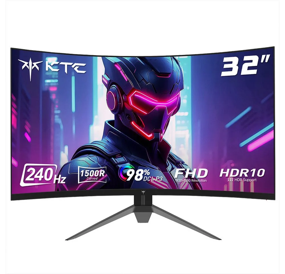 KTC H32S17F Curved-Gaming-Monitor (81,3 cm/32 ", 1920x1080 px, HVA, 240 Hz, HVA, 125% sRGB, 1500R, Adaptive Sync, HDR10)
