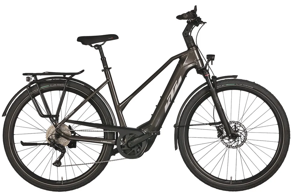 KTM E-Bike KTM Macina Style 740 750 Wh Damen Trapez grau 2025, 10 Gang Shimano Deore M4120-10 SGS shadow, Kettenschaltung, Bosch Performance Line CX smart System, 750 Wh