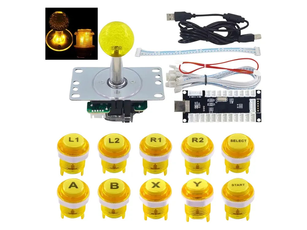 KUBII LED Joystick-Kit gelb, kompatibel mit Raspberry Pi, ODLED-YW