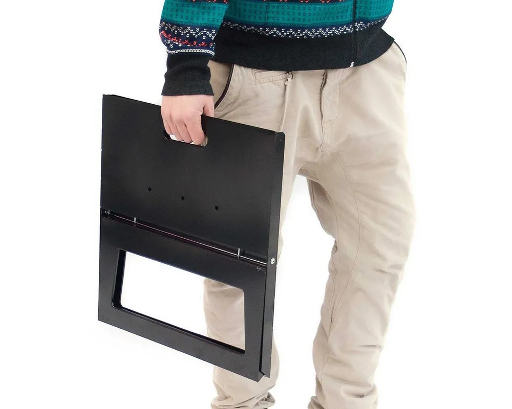Kubista Standgrill KUBISTA NotebookFaltbarer Grill - Portabler Camping und Reisegrill, BBQ Grill Reisegrill Campinggrill