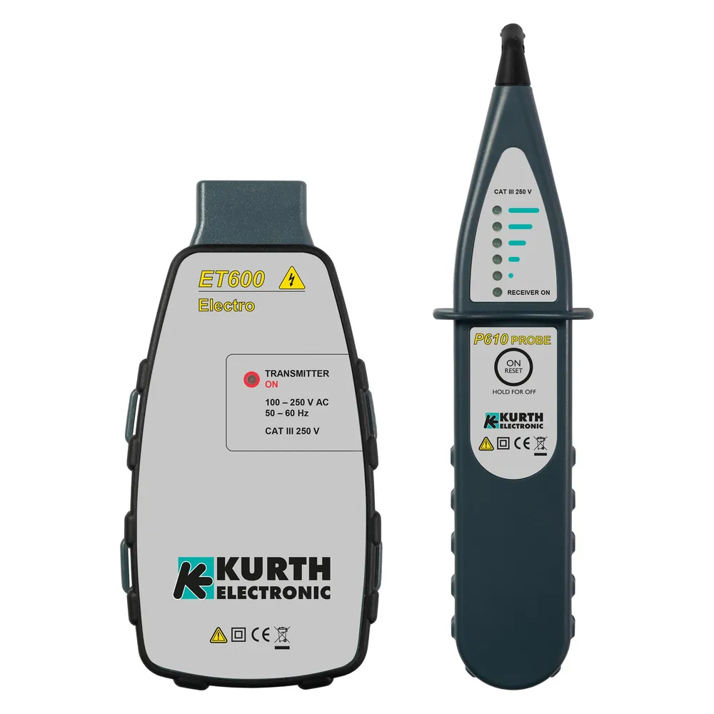 Kabelsuchgerät Kurth Electronic KE601 100-250V Schwarz/Grau