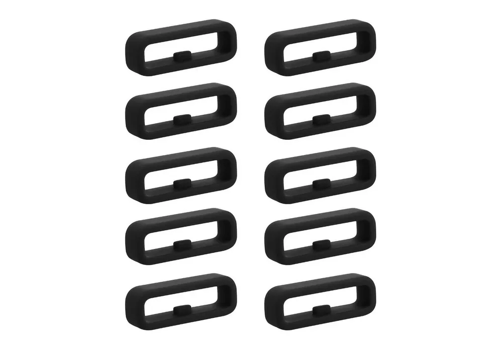 kwmobile 10x Smart Watch Band Halterung für 22mm Smartwatch Strap (Universal) Smartwatch, 10-tlg., Bandschlaufe für Fitness Tracker und Smart Uhr aus Silikon