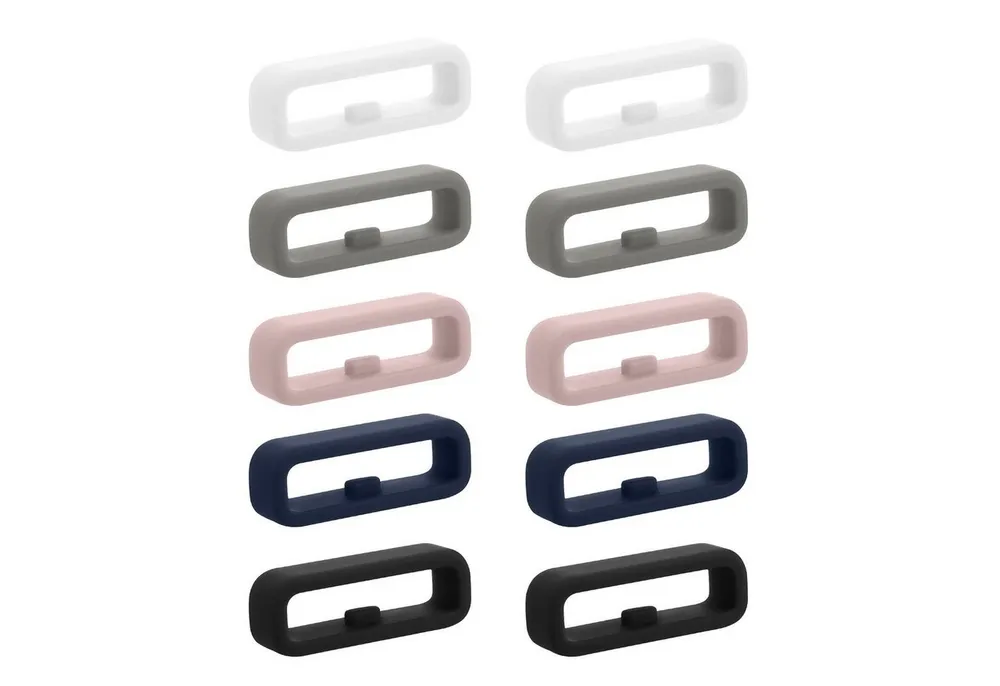kwmobile 10x Smart Watch Band Halterung für 18mm Smartwatch Strap (Universal) Smartwatch, 10-tlg., Bandschlaufe für Fitness Tracker und Smart Uhr aus Silikon