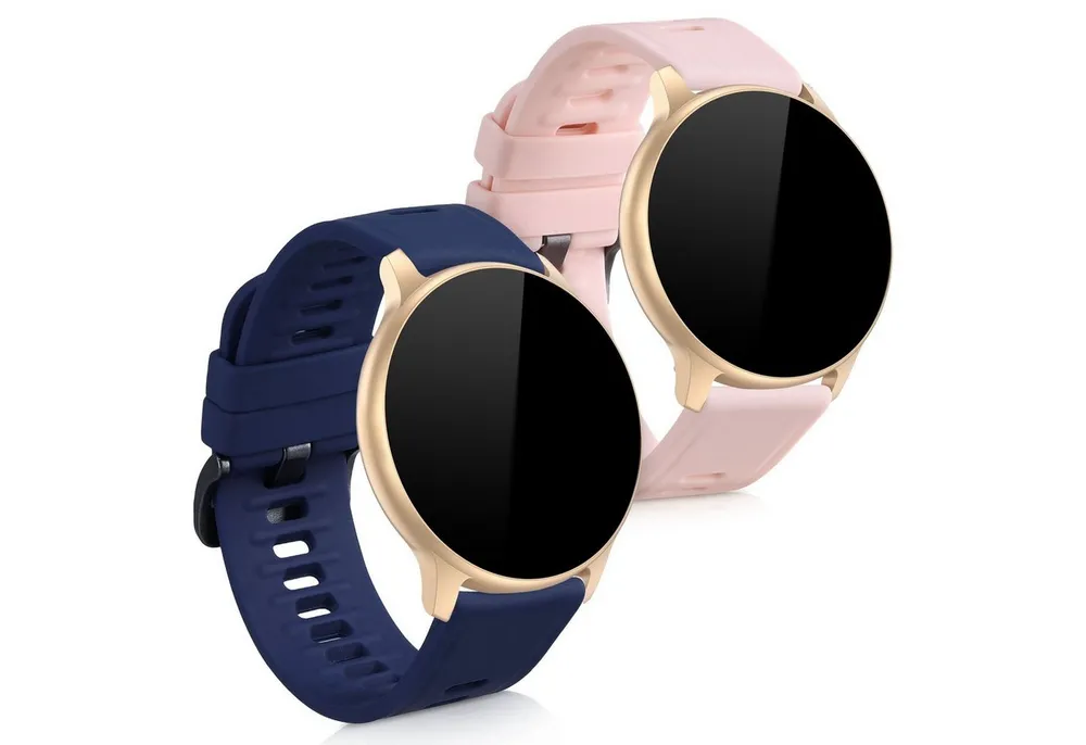 kwmobile 2x Uhrenarmband für AGPTEK LW11 Armband Smartwatch, 2-tlg., Fitnesstracker Band Set aus TPU Silikon - Ersatzarmband Smartwatch