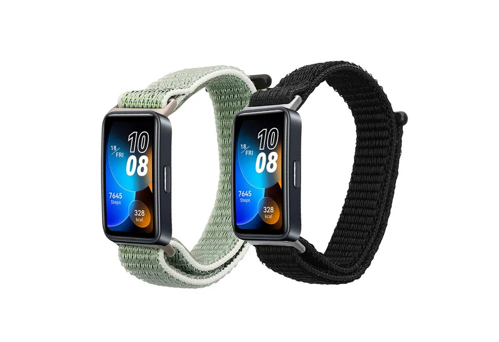 kwmobile 2x Uhrenarmband für Huawei Band 10 / 9 / 8 Armband Smartwatch, 2-tlg., Fitnesstracker Band Set aus Nylon - Ersatzarmband Smartwatch