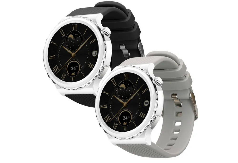 kwmobile 2x Uhrenarmband für Huawei Watch GT 3 Pro 43mm / Watch GT3 42mm / GT2 Smartwatch, 2-tlg., Fitnesstracker Band Set aus TPU Silikon - Ersatzarmband Smartwatch