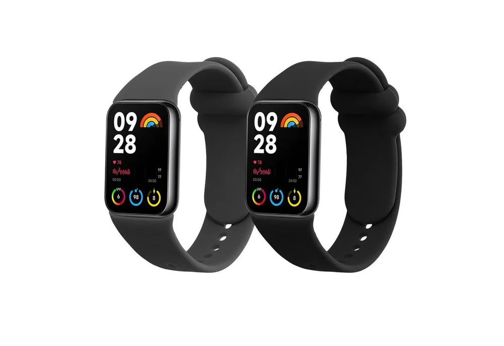 kwmobile 2x Uhrenarmband für Xiaomi Mi Band 8 Pro Armband Smartwatch, 2-tlg., Fitnesstracker Band Set aus TPU Silikon - Ersatzarmband Smartwatch
