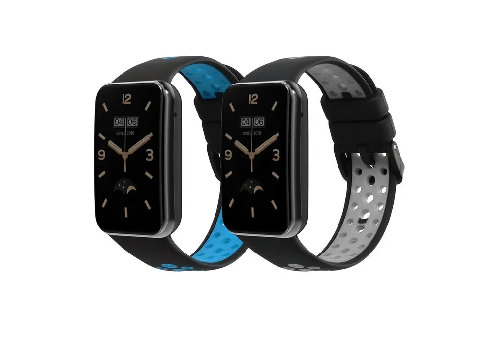 kwmobile 2x Uhrenarmband für Xiaomi Mi Band 7 Pro Armband Smartwatch, 2-tlg., Fitnesstracker Band Set aus TPU Silikon - Ersatzarmband Smartwatch