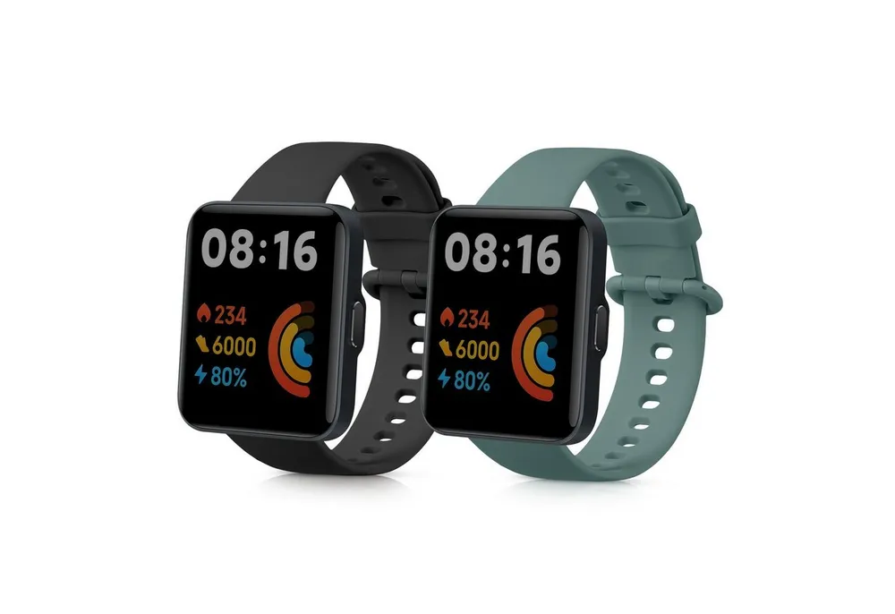 kwmobile 2x Uhrenarmband für Xiaomi Redmi Watch 2 Lite Armband Smartwatch, 2-tlg., Fitnesstracker Band Set aus TPU Silikon - Ersatzarmband Smartwatch