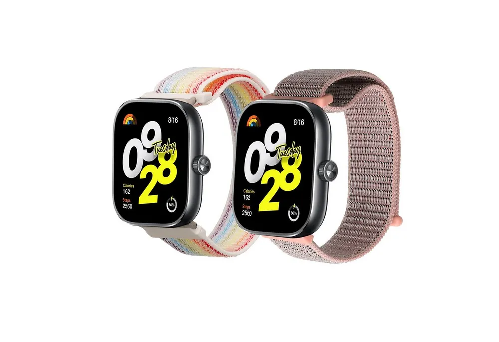 kwmobile 2x Uhrenarmband für Xiaomi Redmi Watch 4 / Band 8 Pro Armband Smartwatch, 2-tlg., Fitnesstracker Band Set aus Nylon - Ersatzarmband Smartwatch