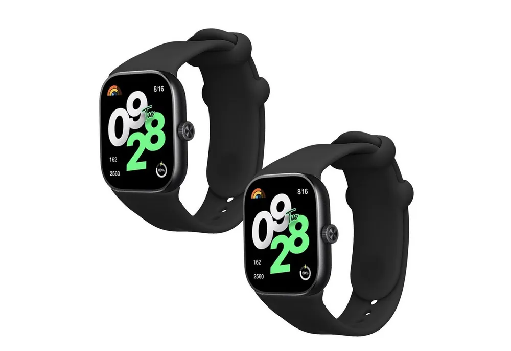 kwmobile 2x Uhrenarmband für Xiaomi Redmi Watch 4 / Watch 5 / Watch 5 eSIM Smartwatch, 2-tlg., Fitnesstracker Band Set aus TPU Silikon - Ersatzarmband Smartwatch