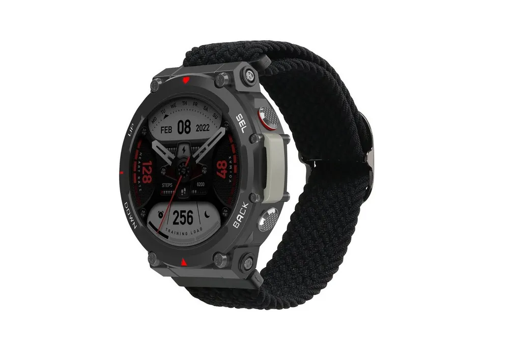 kwmobile Armband für Huami Amazfit T-Rex 2 Smartwatch, 1-tlg., Nylon Fitnesstracker Sportarmband Band - Innenmaße von 14 - 22 cm
