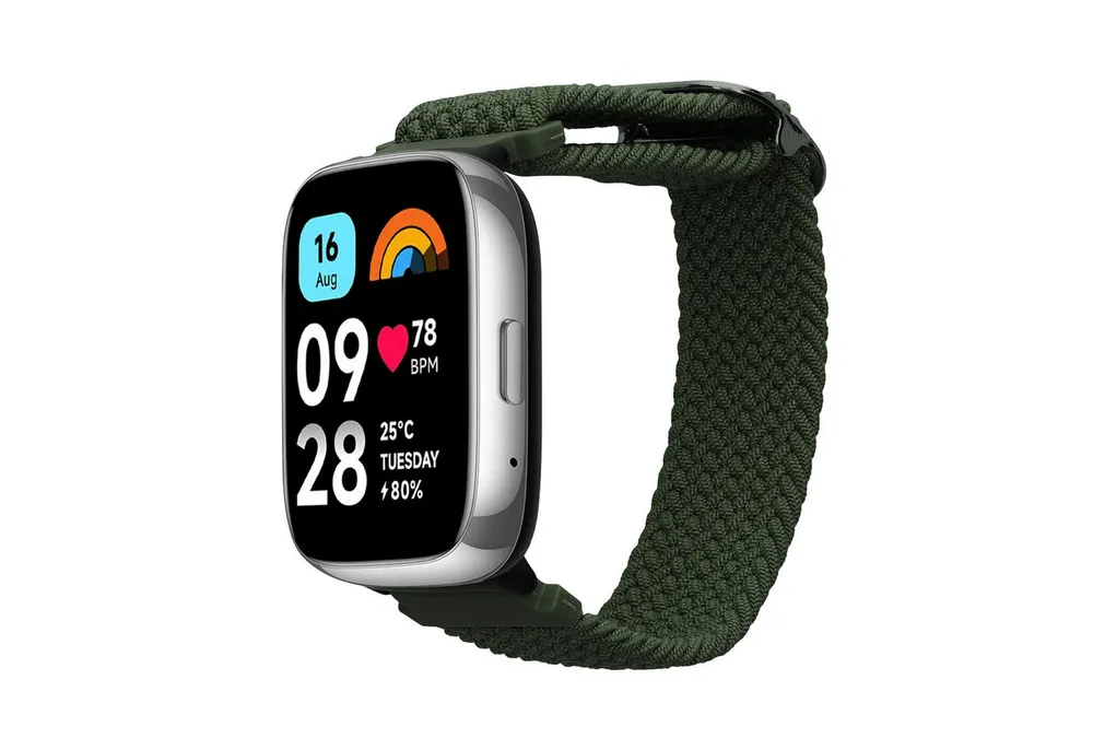 kwmobile Armband für Xiaomi Redmi Watch 3 Active Smartwatch, 1-tlg., Nylon Fitnesstracker Sportarmband Band - Innenmaße von 14 - 22 cm