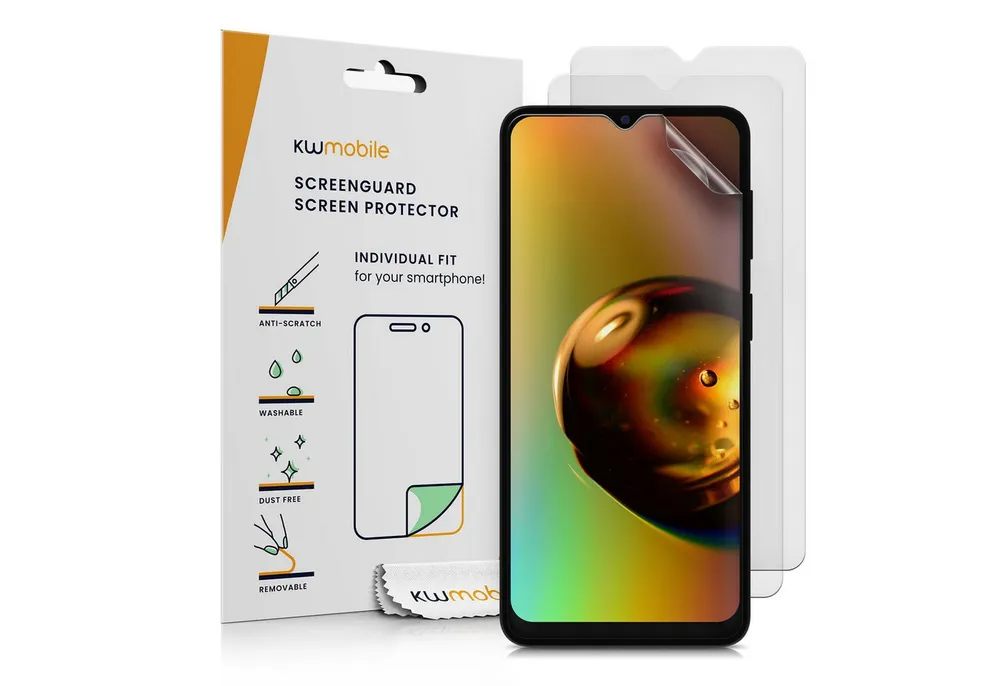 kwmobile Displayschutzfolie 3x Folie matt für Samsung Galaxy A12, 3 Stück, Schutzfolie Anti-Fingerabdruck Displayschutz Displayfolie entspiegelt