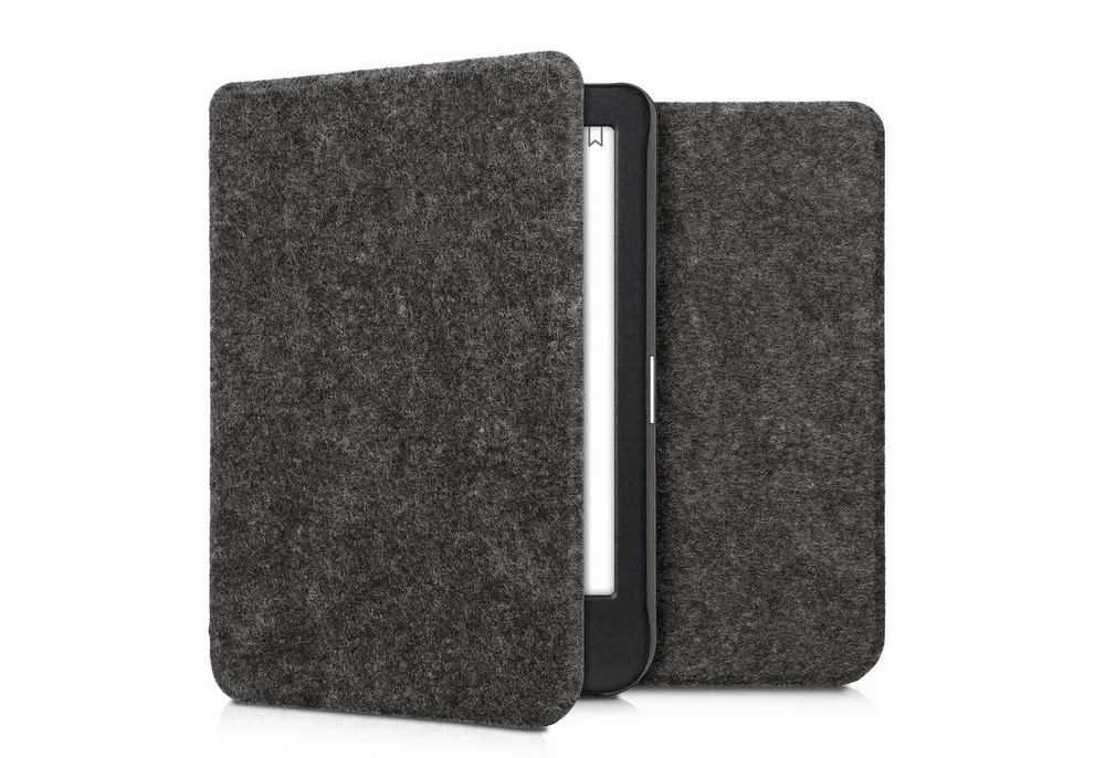 kwmobile E-Reader-Hülle Hülle für Kobo Clara BW / Clara Colour / Tolino Shine (5) / Shine, Filz Stoff eReader Schutzhülle - Flip Cover Case