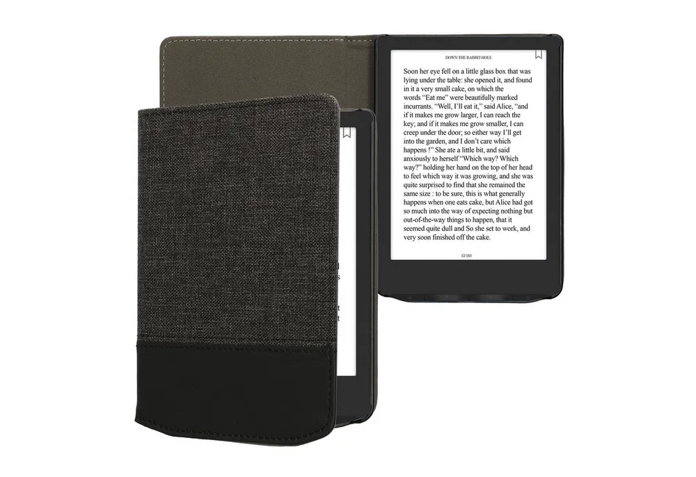 kwmobile E-Reader-Hülle Hülle für Pocketbook Verse / Verse Lite / Verse Pro / Color / Vivlio, Canvas eReader Schutzhülle - Flip Cover Case