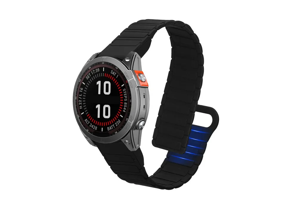 kwmobile Ersatzarmband für Garmin Fenix 8 47mm / Fenix E 47mm / Fenix 7 / 7 Pro Smartwatch, 1-tlg., Fitnesstracker Silikon Band mit Magnetverschluss