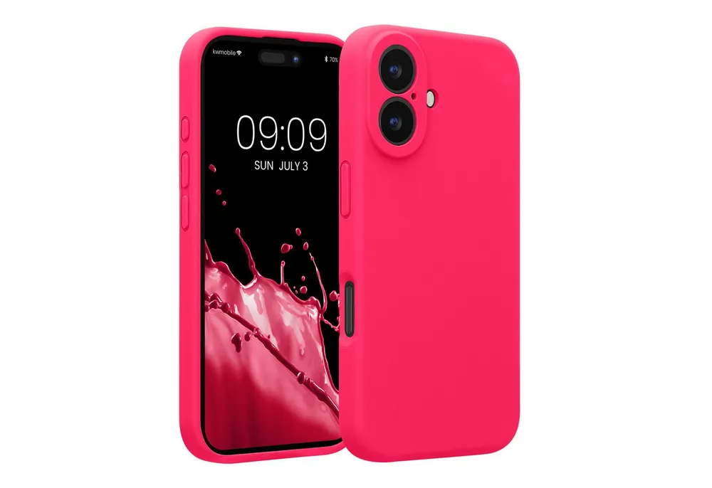 kwmobile Handyhülle Handyhülle für Apple iPhone 16 Hülle, gummierte Handy Silikon Case - Schutzhülle Cover