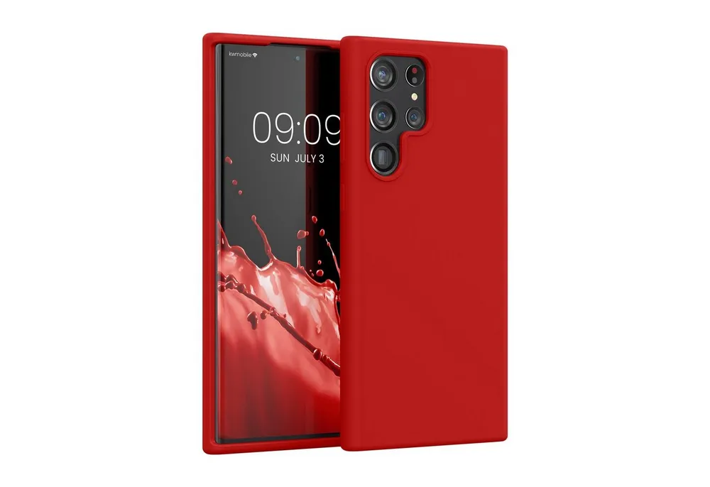 kwmobile Handyhülle Handyhülle für Samsung Galaxy S22 Ultra Hülle, Weiches Handy Silikon Case - Schutzhülle Cover