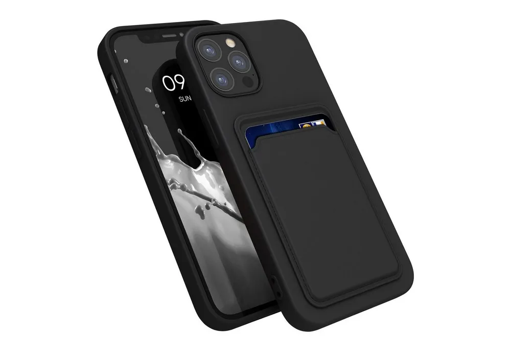 kwmobile Handyhülle Hülle für Apple iPhone 12 / 12 Pro, Handyhülle mit Fach für Karten - Handy Cover Case