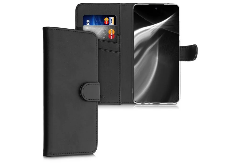 kwmobile Handyhülle Hülle für Samsung Galaxy A52 / A52 5G / A52s 5G, Kunstleder Handyhülle mit Kartenfächern und Standfunktion