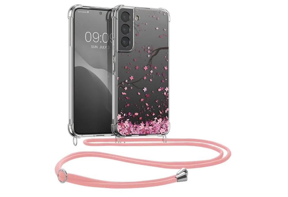 kwmobile Handyhülle Hülle für Samsung Galaxy S22, Silikon Handyhülle mit Kette - Handykette Handyband