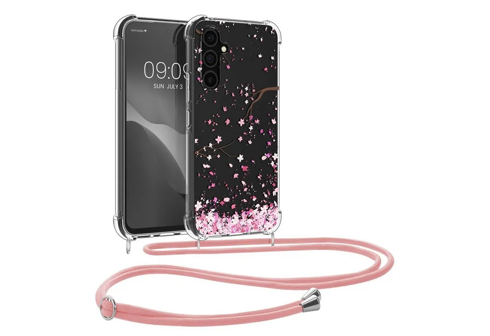 kwmobile Handyhülle Hülle für Samsung Galaxy A54 5G, Silikon Handyhülle mit Kette - Handykette Handyband