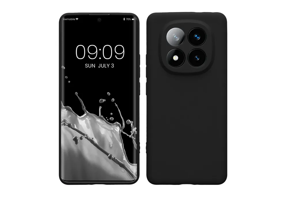 kwmobile Handyhülle Hülle für Xiaomi Redmi Note 14 Pro+ 5G / Redmi Note 14 Pro Plus 5G, Backcover Silikon - Soft Handyhülle - Handy Case in Schwarz matt