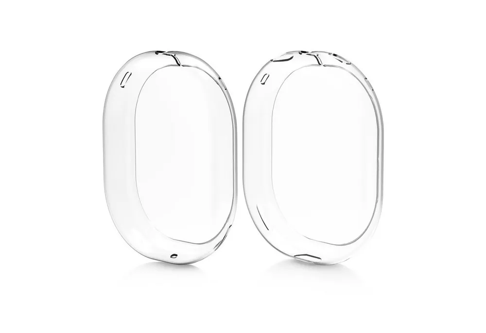 kwmobile Kopfhörer-Schutzhülle 2x Silikon Hülle für Apple AirPods Max / AirPods Max 2, Kopfhörer Cover aus Silikon - Transparent