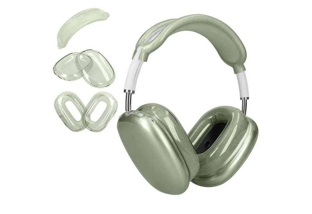 kwmobile Kopfhörer-Schutzhülle 3in1 Kopfhörer Cover für Apple AirPods Max / AirPods Max 2, Hülle TPU Ohrhörer Schutzhülle 360° Headphone Case