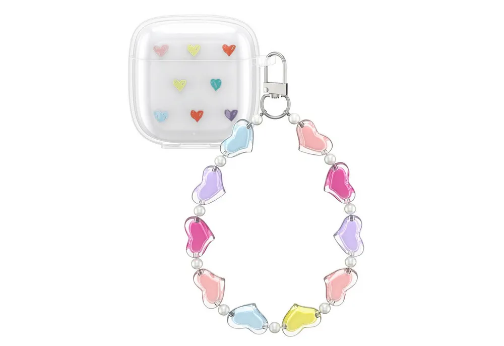 kwmobile Kopfhörer-Schutzhülle Hülle für Huawei FreeBuds SE2 Case mit Schlaufe, TPU Silikon Schutzhülle Cover Kopfhörer Transparent Mehrfarbig