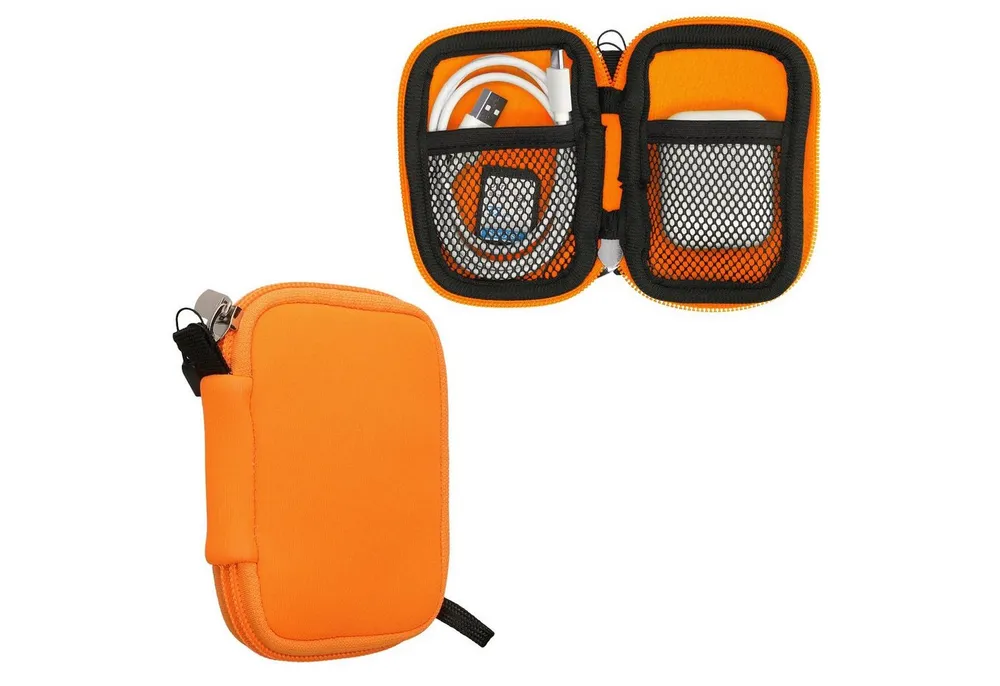 kwmobile Kopfhörer-Schutzhülle In-Ear Kopfhörer Tasche Hülle aus Neopren mit Innentasche für Zubehör, Kleine Aufbewahrungstasche für In Ear Headphones