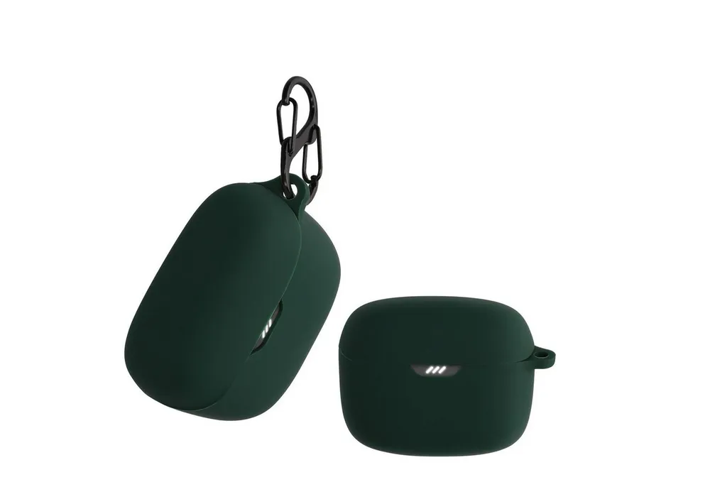 kwmobile Kopfhörer-Schutzhülle Schutzhülle für JBL Tune Buds Hülle, TPU Silikon Case für Kopfhörer Ladecase stoßfestes Cover mit Karabiner