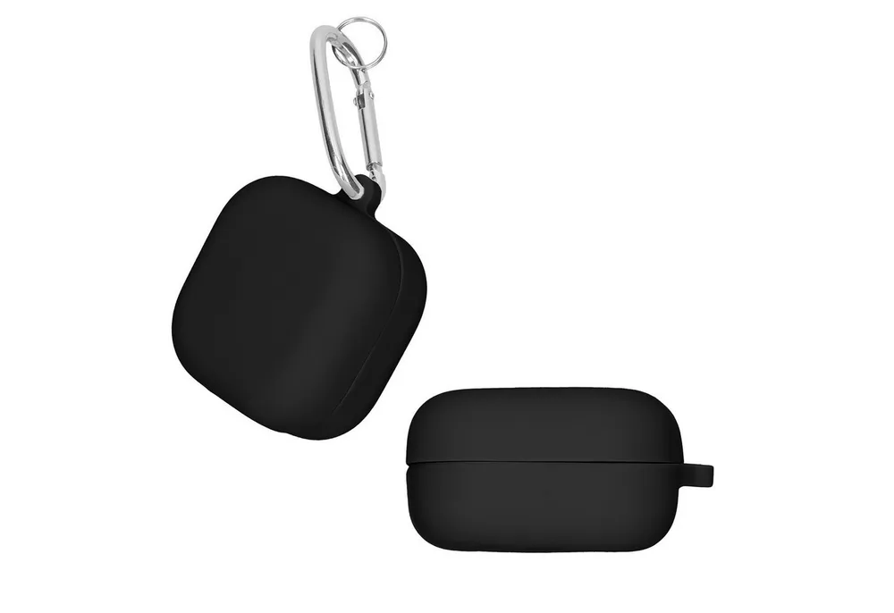 kwmobile Kopfhörer-Schutzhülle Schutzhülle für Samsung Galaxy Buds 4 / Galaxy Buds 4 Pro Hülle, TPU Silikon Case für Kopfhörer Ladecase stoßfestes Cover mit Karabiner