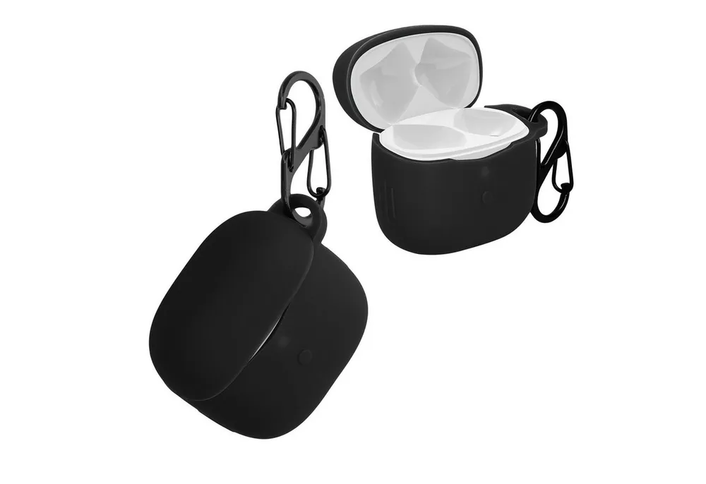 kwmobile Kopfhörer-Schutzhülle Schutzhülle für SoundPeats Air 3 Hülle, TPU Silikon Case für Kopfhörer Ladecase stoßfestes Cover mit Karabiner
