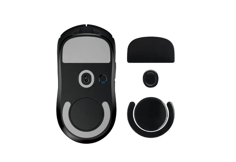 kwmobile Mausfüße Mouse Feet Sticker für Logitech G PRO X Superlight 2 / Superlight 2 SE (1-St), Ersatz Glider Mausfüße passgenau - Glides in Schwarz