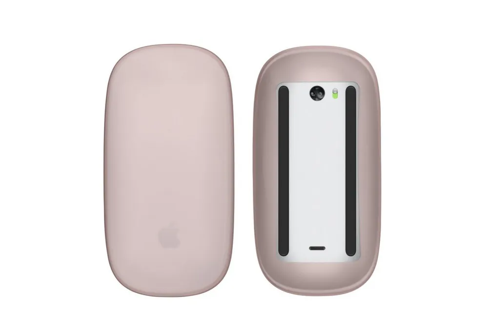 kwmobile Mausfüße Silikon Schutzhülle für Apple Magic Mouse 1 / 2 (1-St), PC Maus Cover Hülle aus softem Silikon - Altrosa