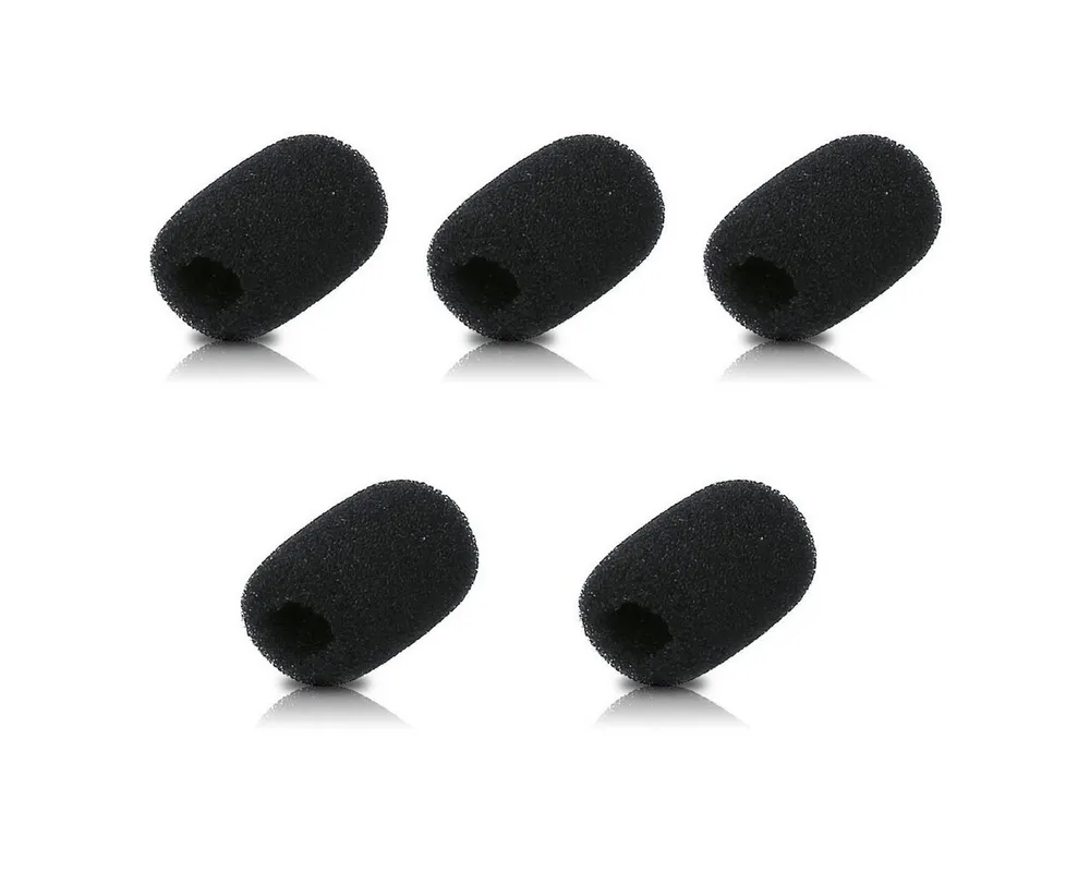 kwmobile Mikrofon Windschutz Set (5-tlg), 5 x Headset Mikro Schutz 2x3,2x1 cm aus Schaumstoff