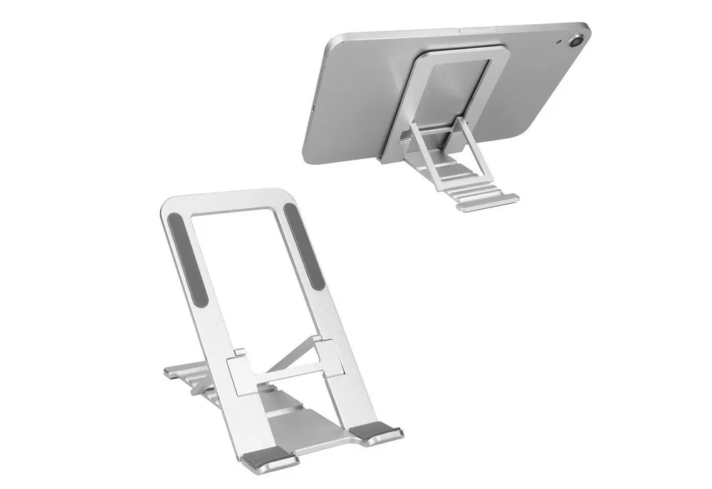 kwmobile Monitor-Halterung Tabletständer für Portable Monitor / Tablet Halter, (1-tlg., Aluminium Tablet Halterung verstellbar Handyhalterung kompakt)