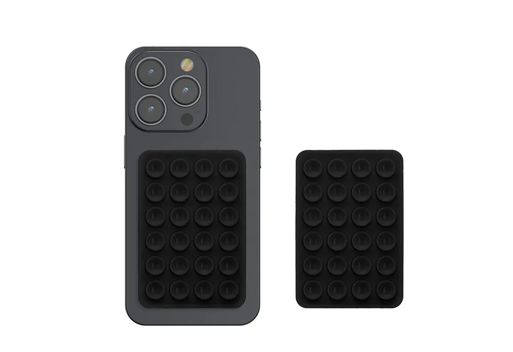 kwmobile Popsockets 2x Silikon Saugnapf Handyhalterung - Handy Halter selbstklebend, (2-tlg., 5,5 x 8cm Universal Halterung für Handyhüllen)